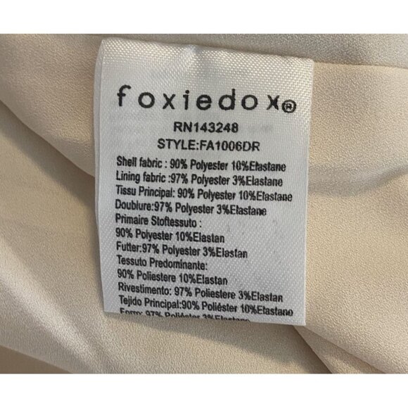 Foxiedox Boston Proper Red Black Lace Floral One Shoulder Mini Dress Size 12 - Picture 9 of 13